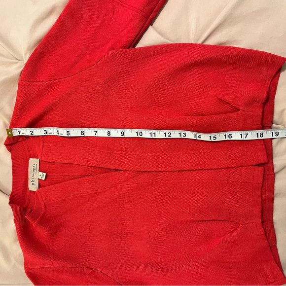 Philosophy Republic Red Cardigan Small - Picture 7 of 7